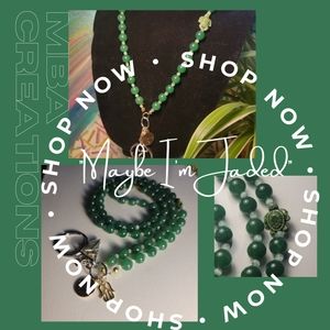 "Maybe I'm Jaded" beaded lanyard ft a 🐢 charm.